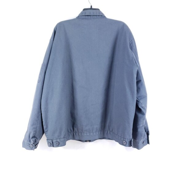 Aramark Mens Lined Work Jacket 1XLL Gray Polyester Cotton Blend - Picture 2 of 7